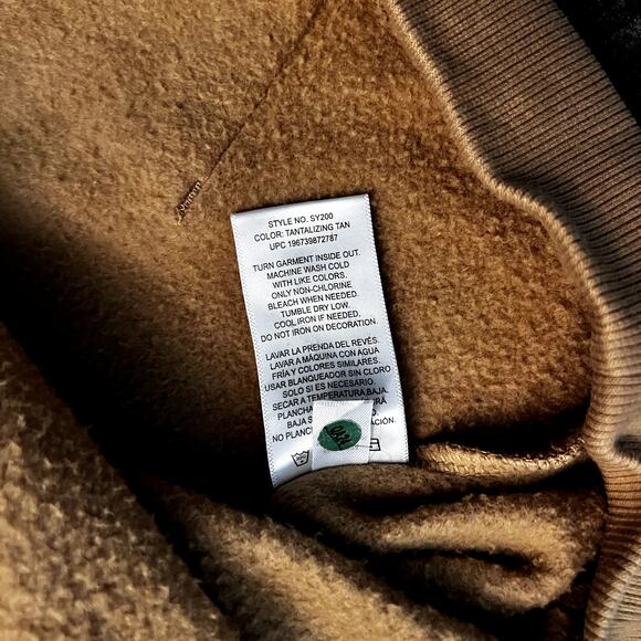 Champion Men's Powerblend Hoodie Size L Tantalizing Tan Pullover Sweatshirt NEW - Picture 6 of 8